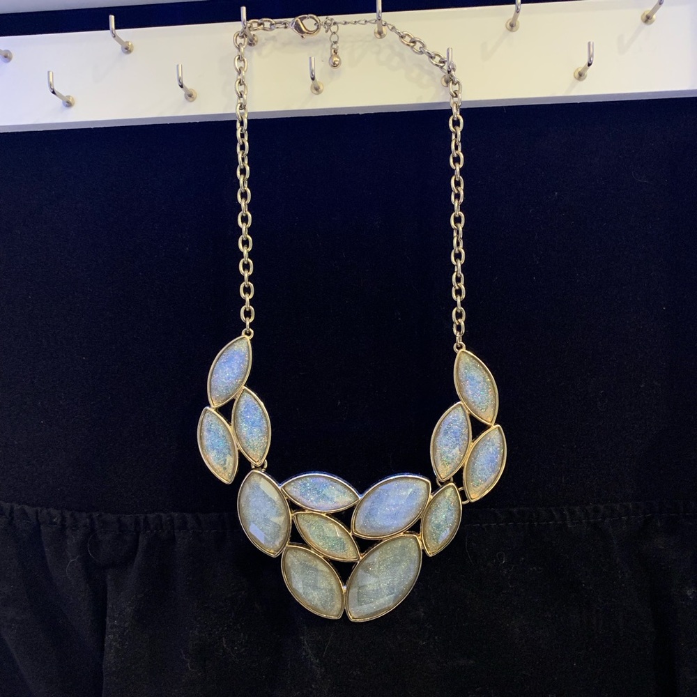 Teal Sparkle statement necklace